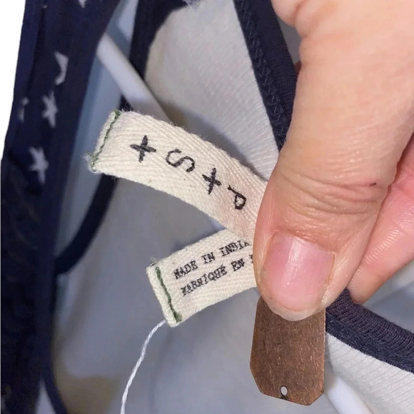 vintage Y2K Free People We The People Navy Stars & Bars Racerback Tank top - Picture 6 of 9